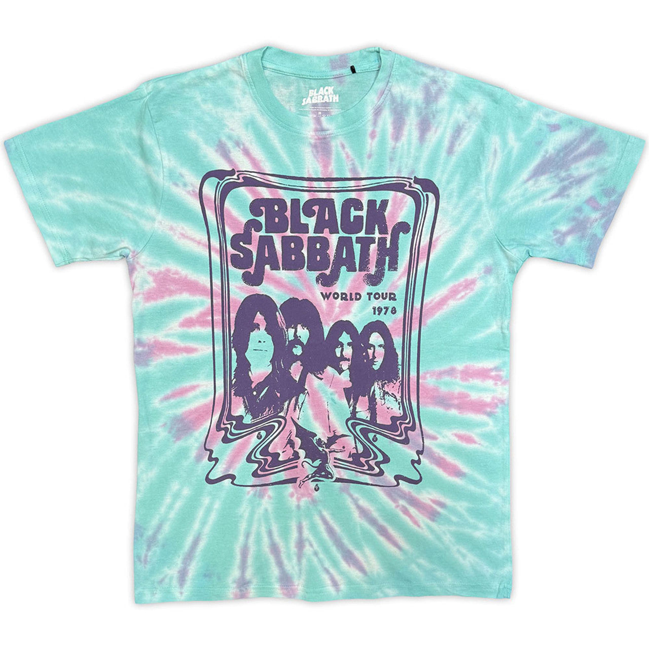 Official Licensed Black Sabbath Unisex T Shirt World Tour '78 Dip Dye