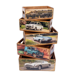 Solid Wood Vintage Car Boxes - Various Sizes / Styles Available
