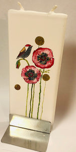 Flat Candle - Poppies