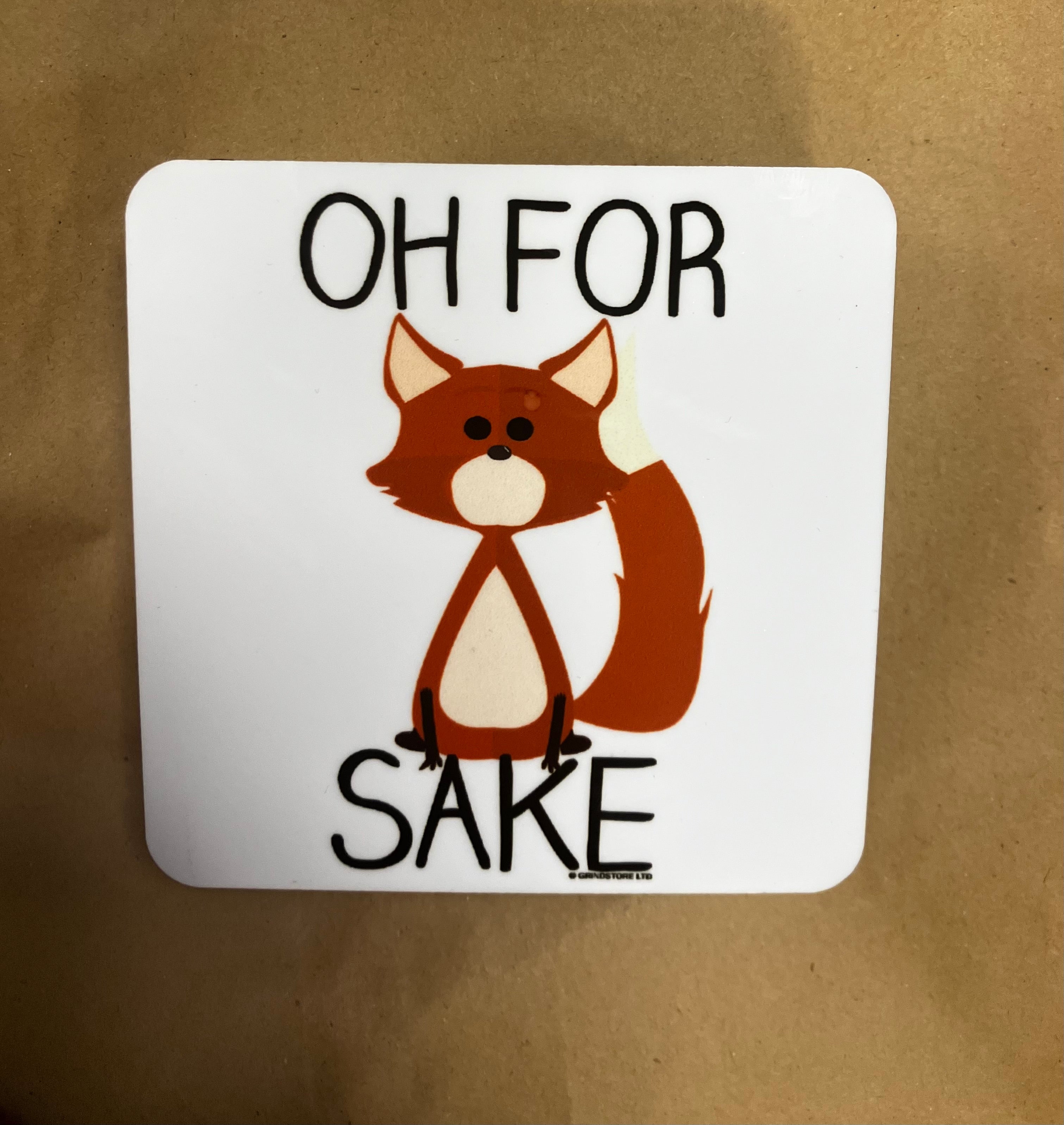 Fox sake coaster
