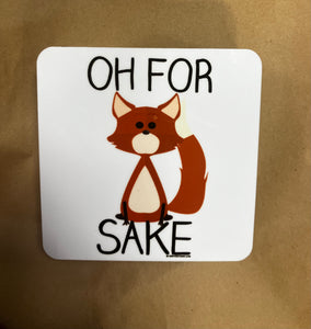 Fox sake coaster