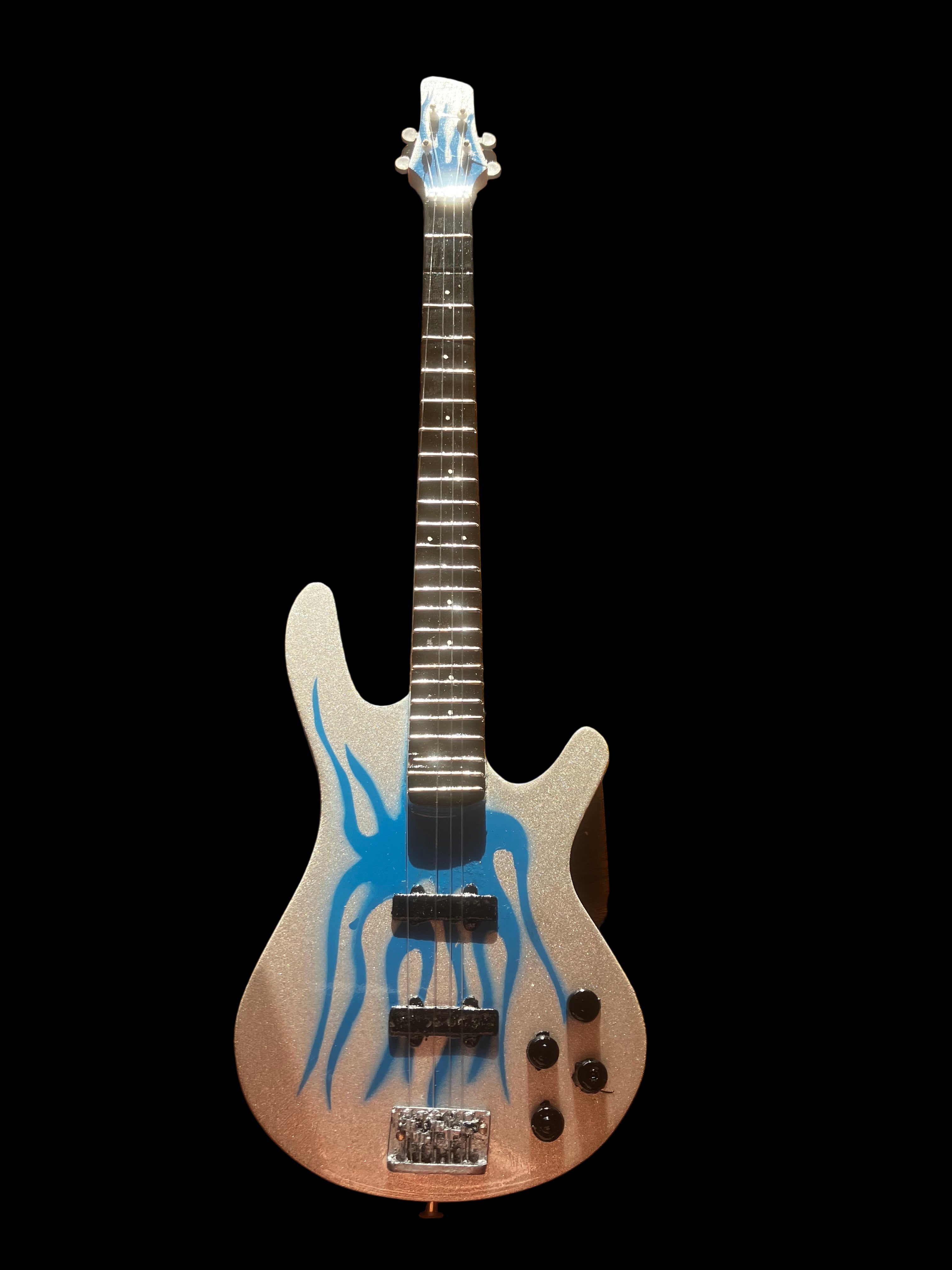 Metallica 25cm Handmade wooden collectible replica miniature mini guitar with stand (No.43)