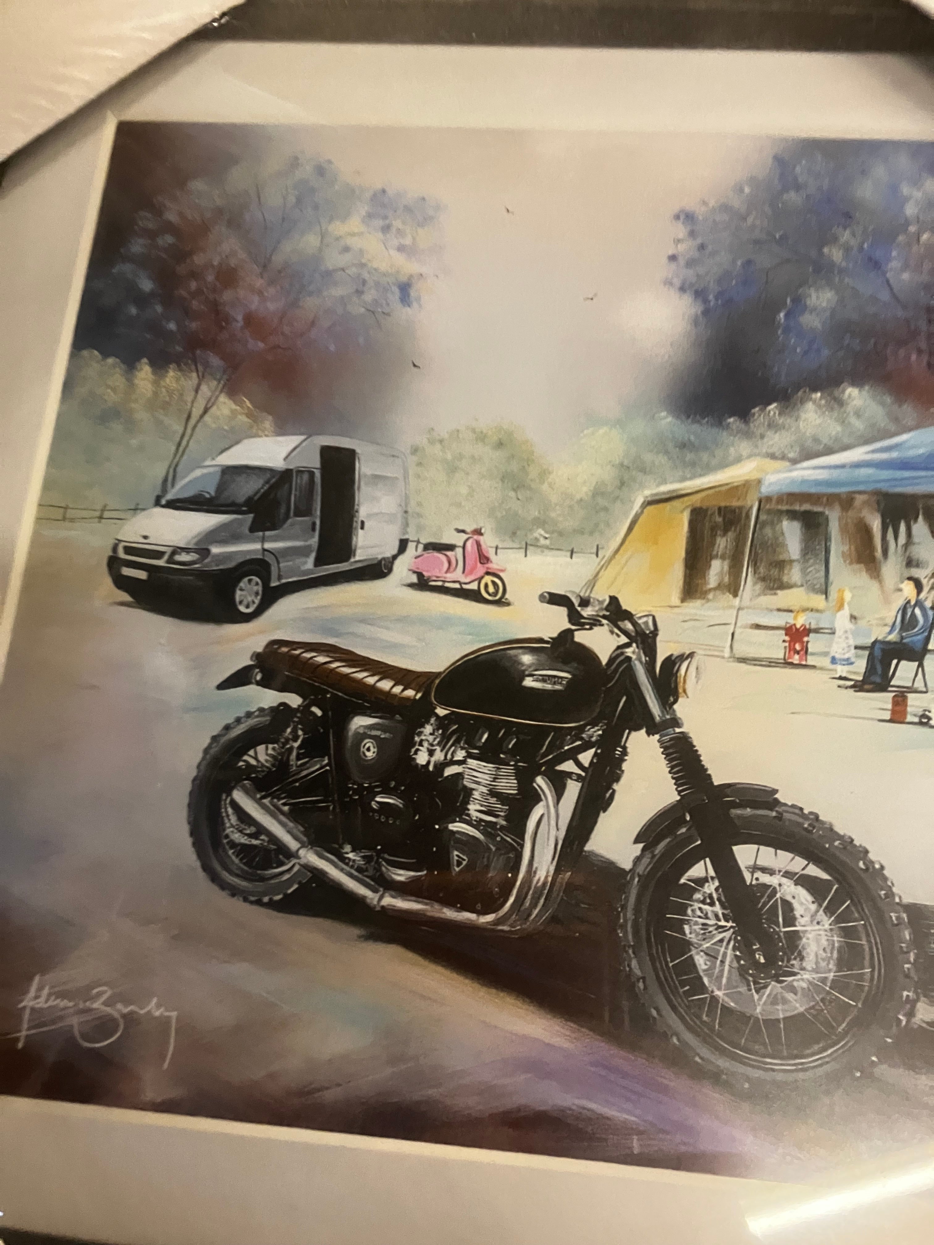Triumph Motorbike - Adam Barsby Art Picture