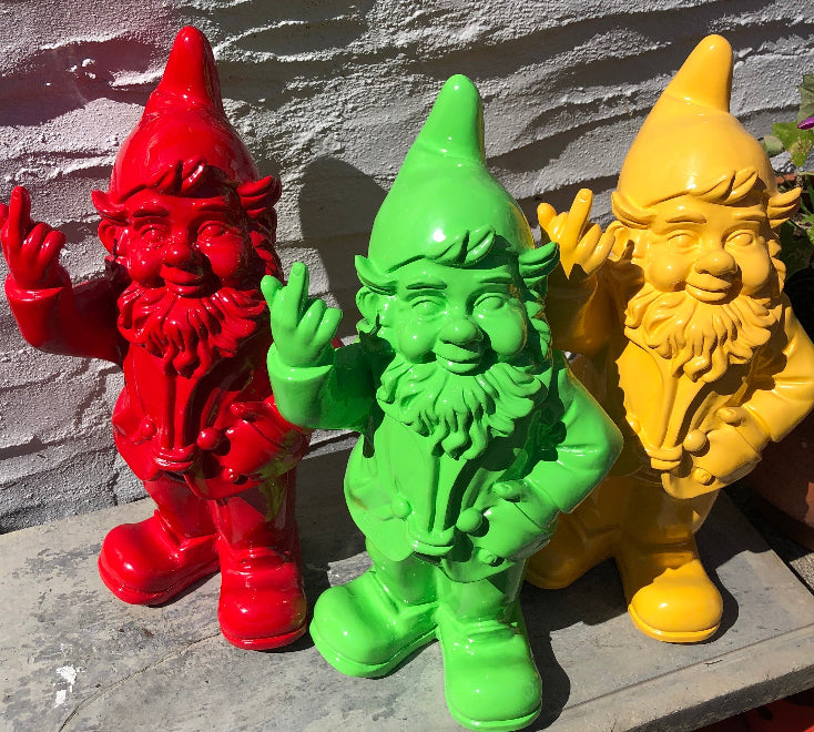 Stoobz Naughty colourful gnome swearing large - choice of colour