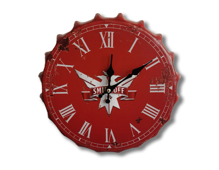 Wall Clock Bottle tops - Smirnoff