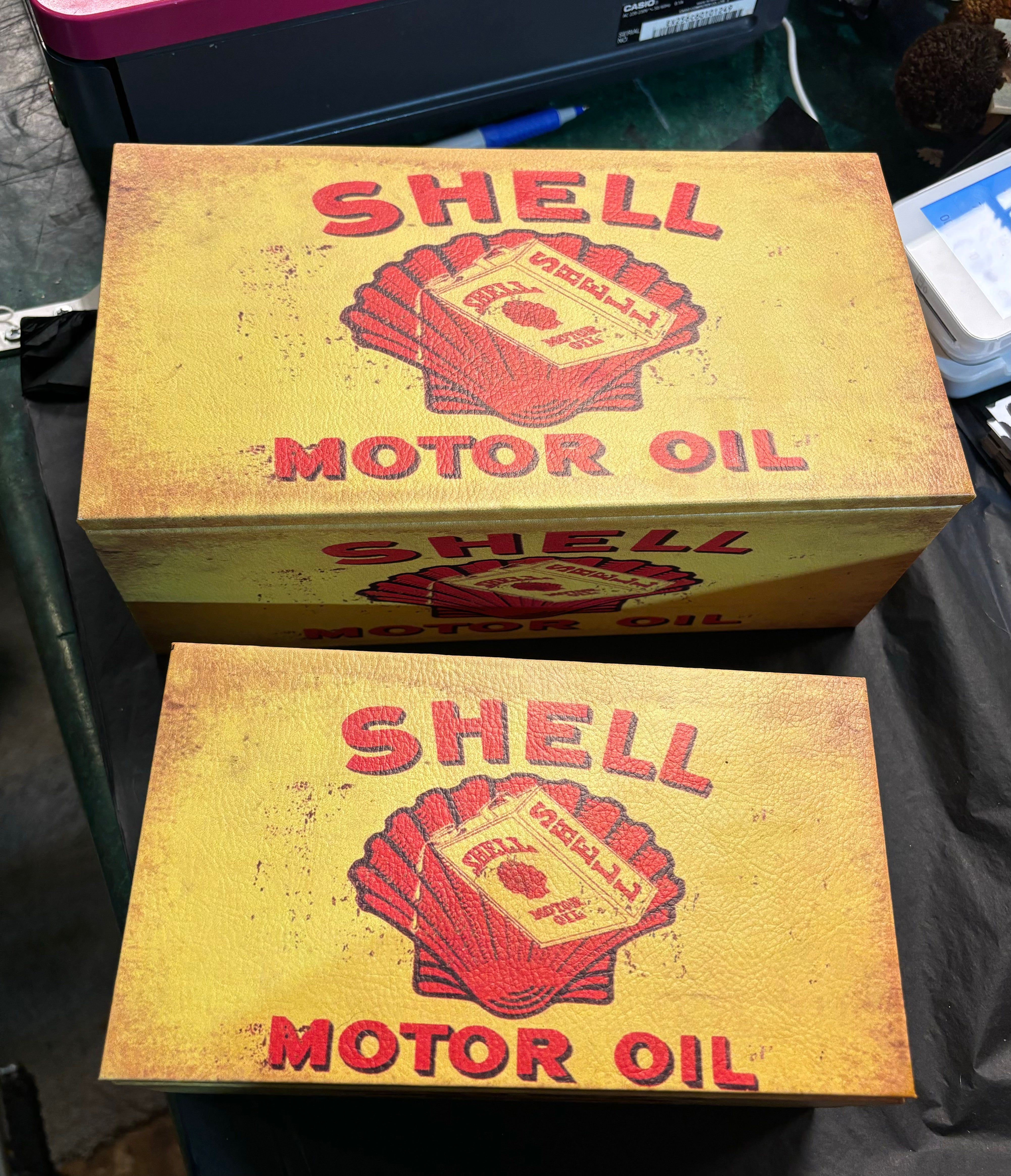 Shell Motor Oil Storage Box - Choice of 2 sizes - SALE