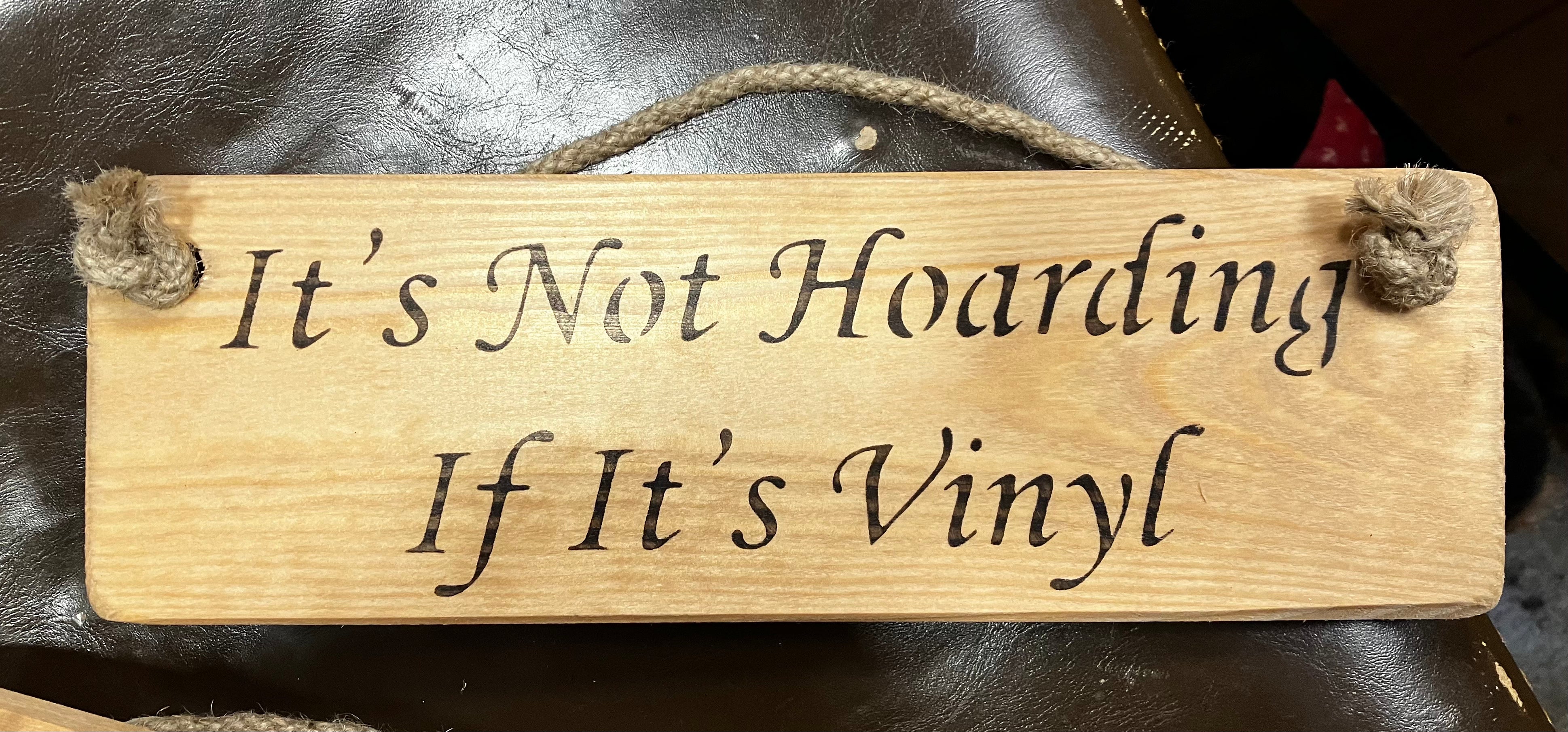 Wooden sign hoarding vinyl
