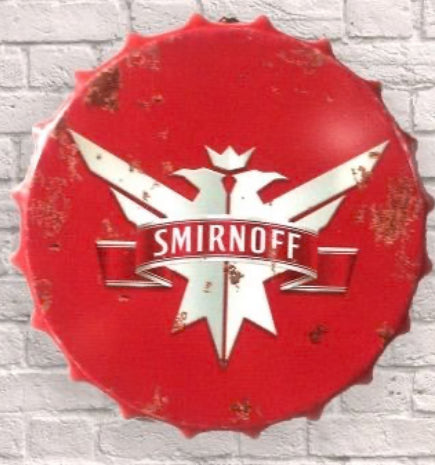 Giant Metal Bottle top cap 30cm - Choice of Design