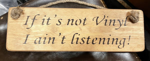 Wooden sign vinyl