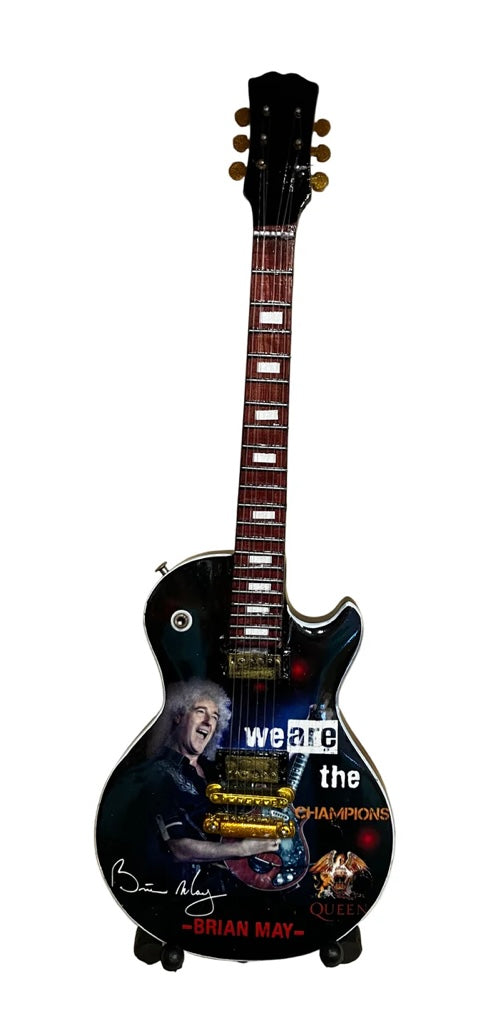 Queen Brian May Les Paul 25cm Handmade wooden collectible replica miniature mini guitar with stand (No.68)