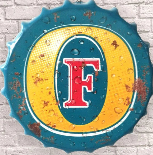 Giant Metal Bottle top cap 30cm - Choice of Design