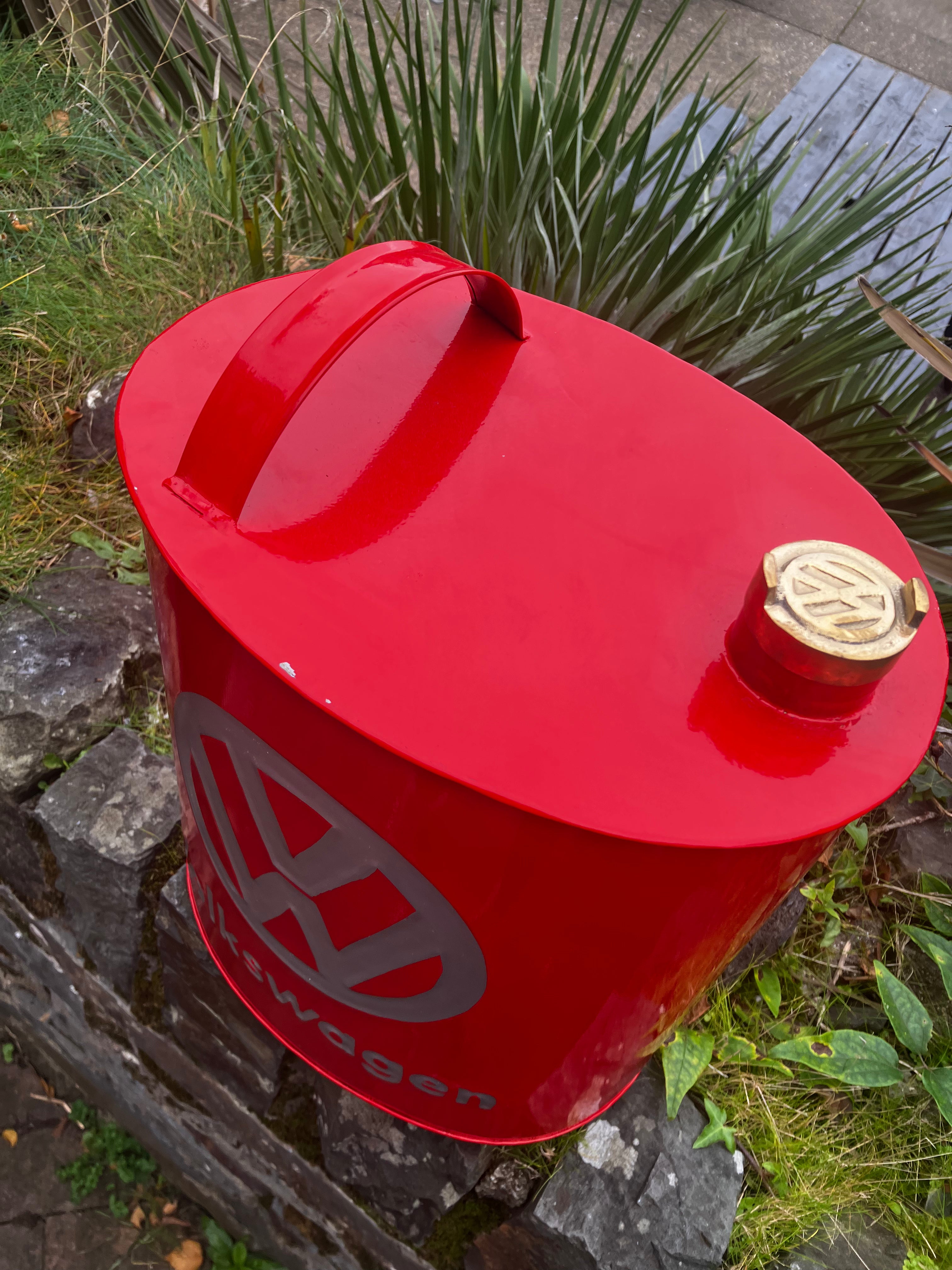 Retro Hand Painted Advertising Aluminium Oil Petrol Jerry can - Choice of Style