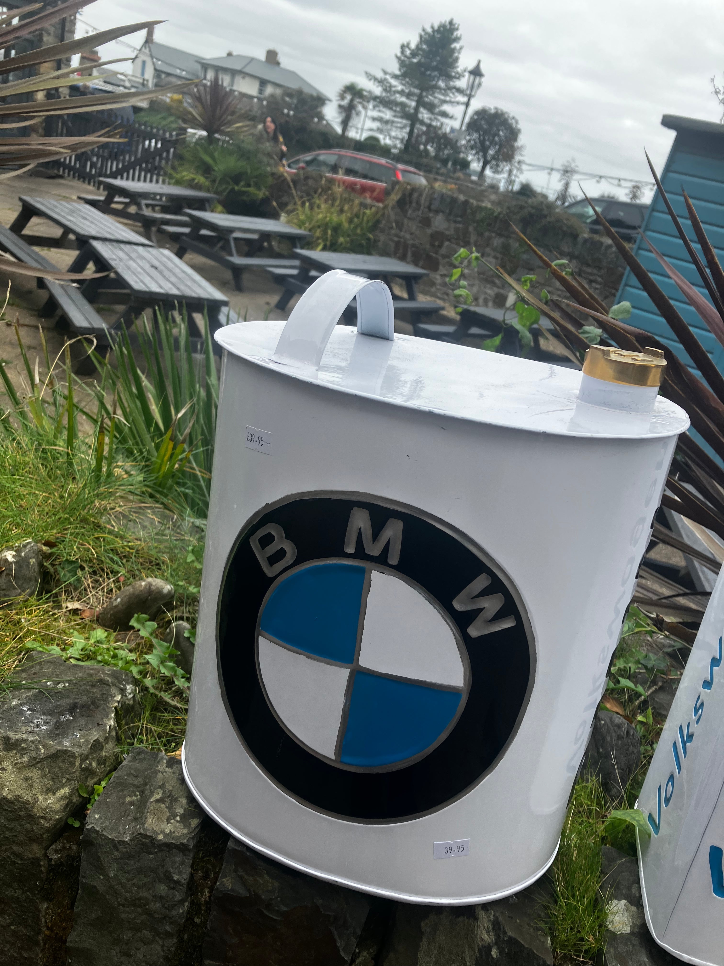 Retro Hand Painted Advertising Aluminium Oil Petrol Jerry can - Choice of Style