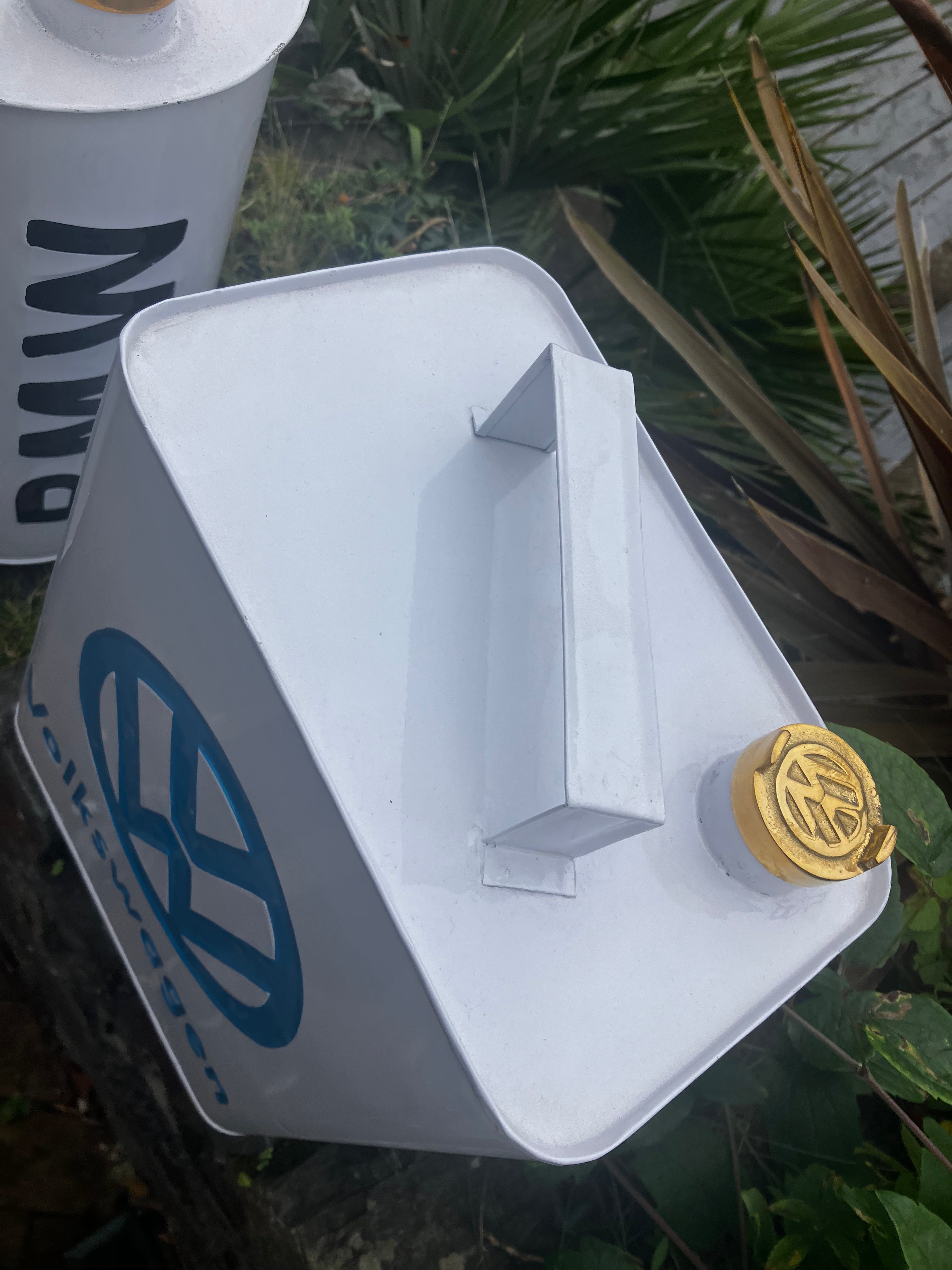 Retro Hand Painted Advertising Aluminium Oil Petrol Jerry can - Choice of Style