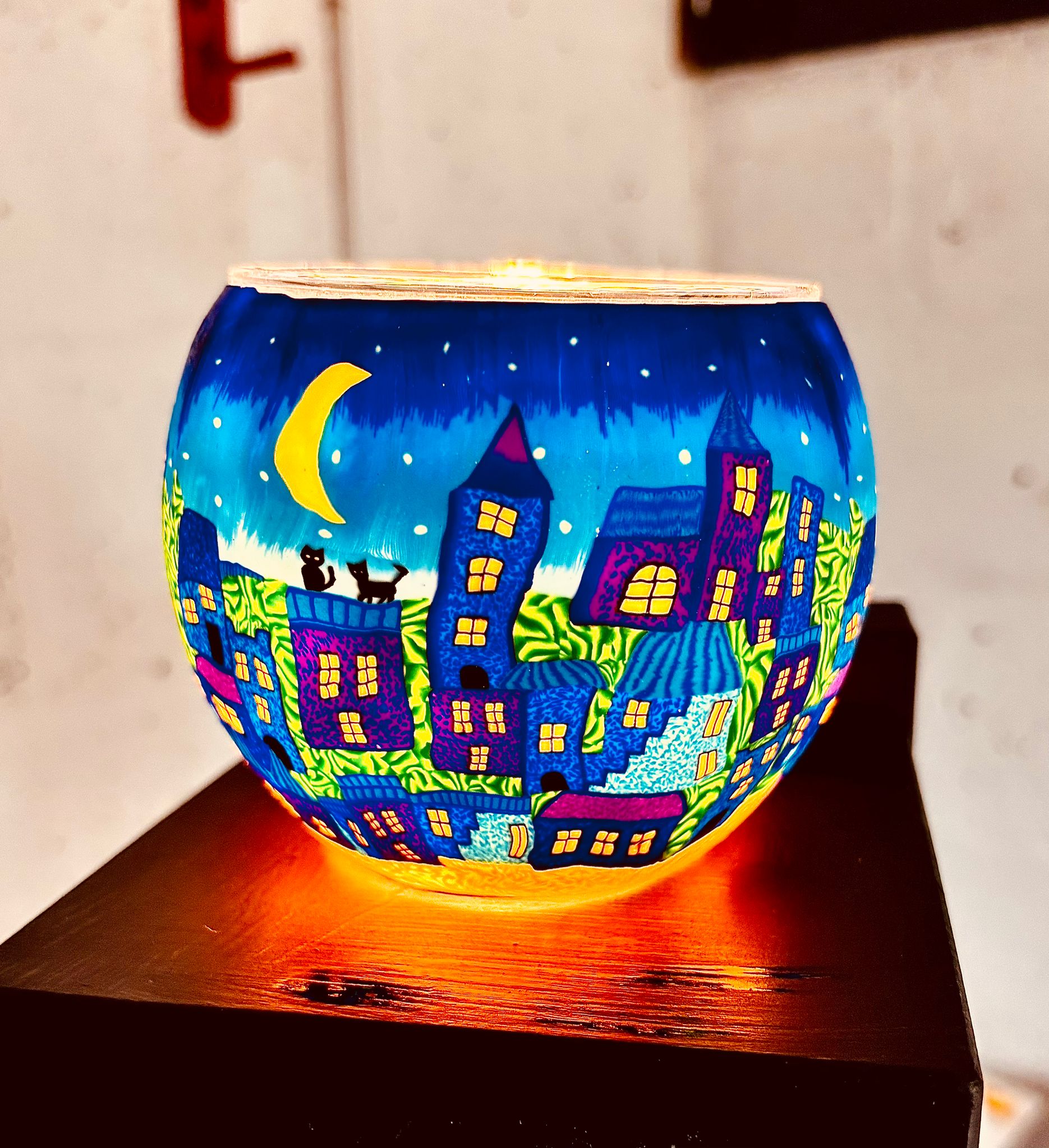 Luminous Glass Authentic German Tea Light Bowls - All year round and Christmas Designs Available