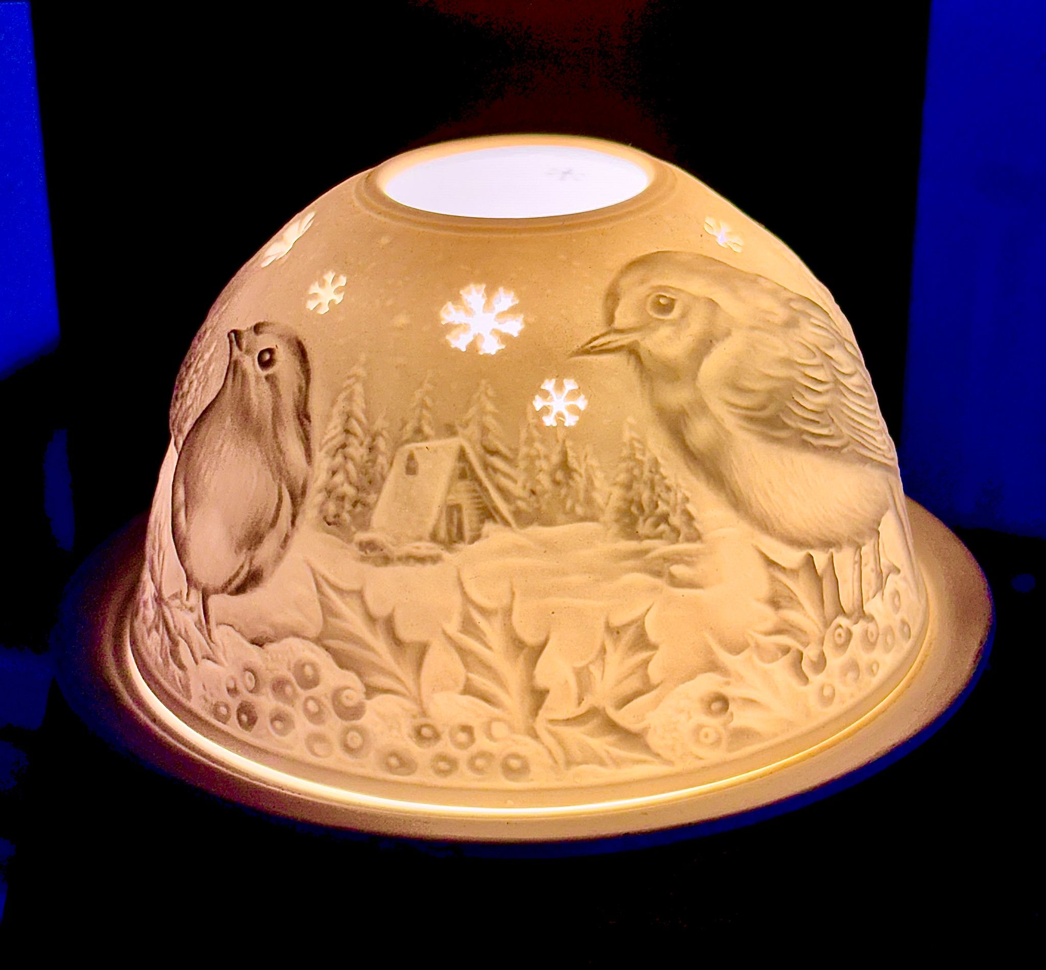 Hellmann Versand Authentic German Ceramic Tea Light Candle Dome - Choice of Designs All year and Christmas