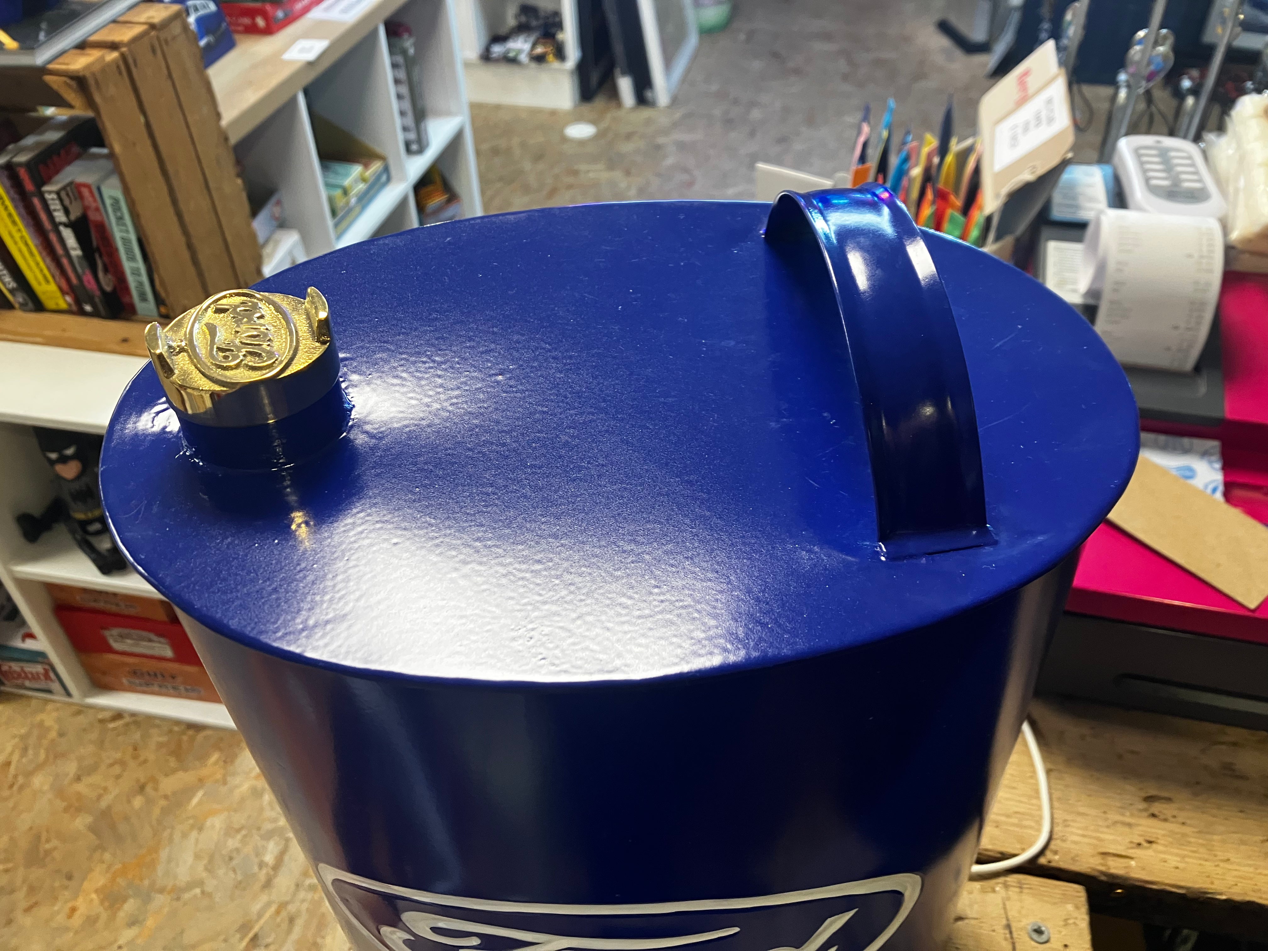 Retro Hand Painted Advertising Aluminium Oil Petrol Jerry can - Choice of Style