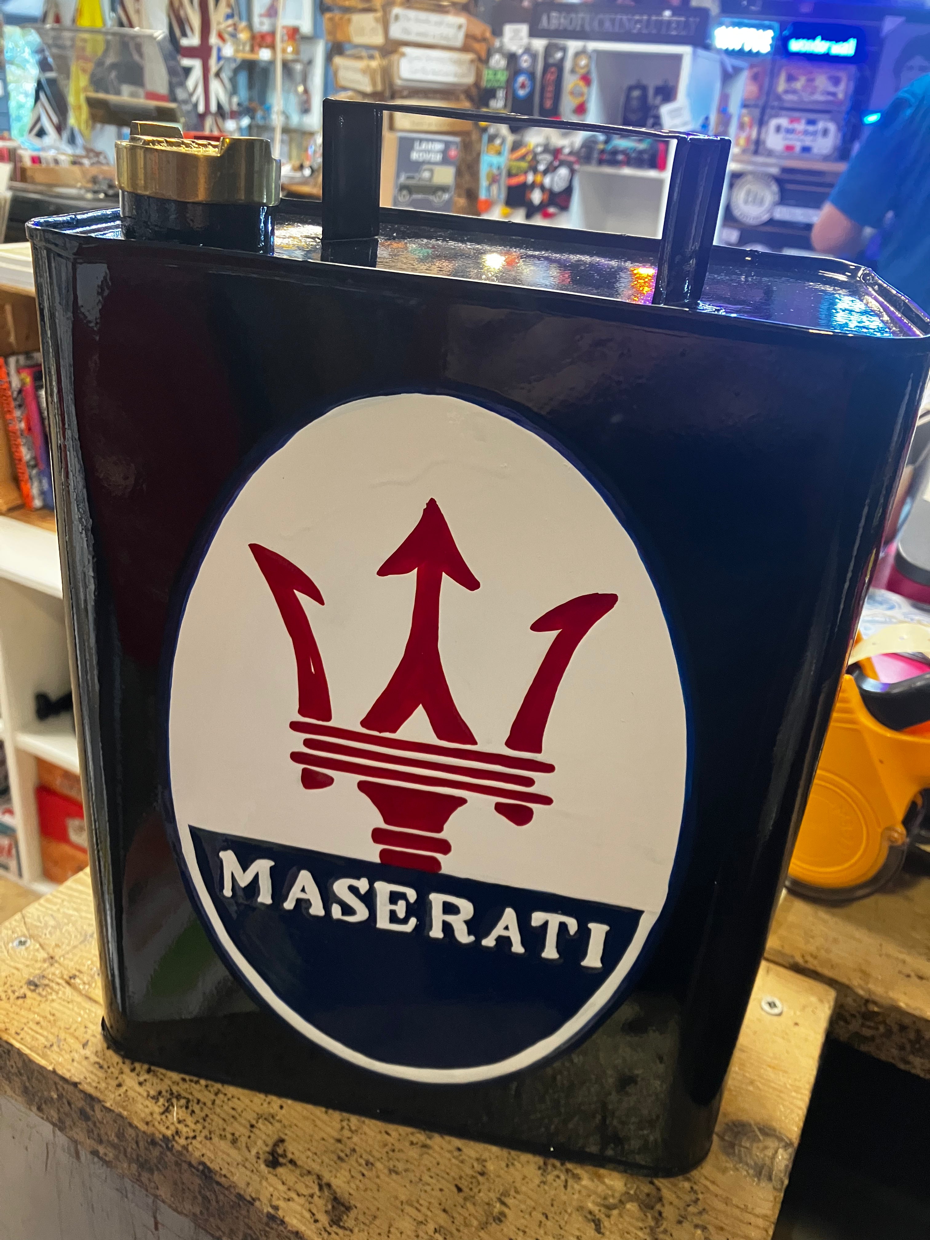 Retro Hand Painted Advertising Aluminium Oil Petrol Jerry can - Choice of Style