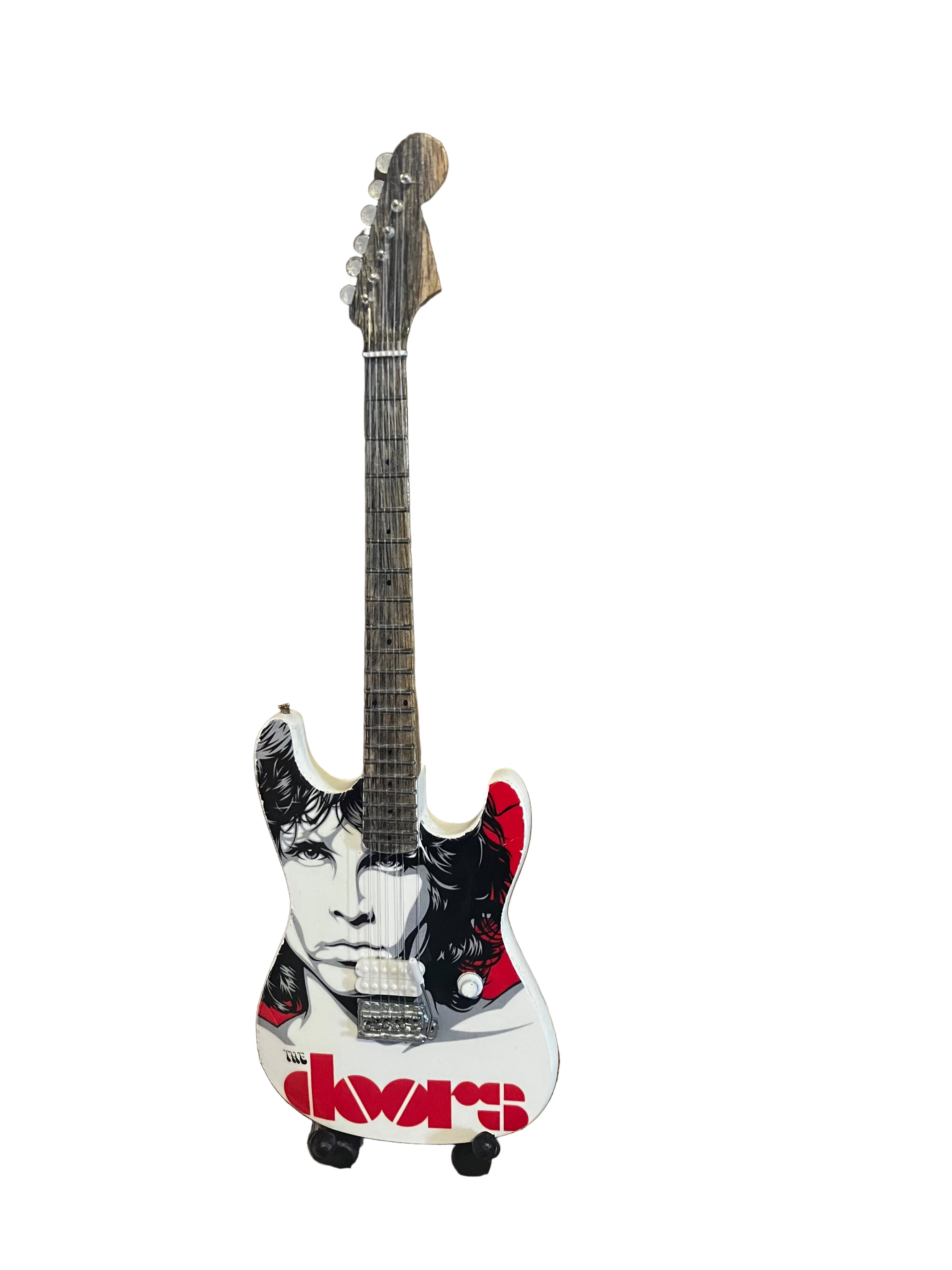The Doors Jim Morrison 25cm Handmade wooden collectible replica miniature mini guitar with stand