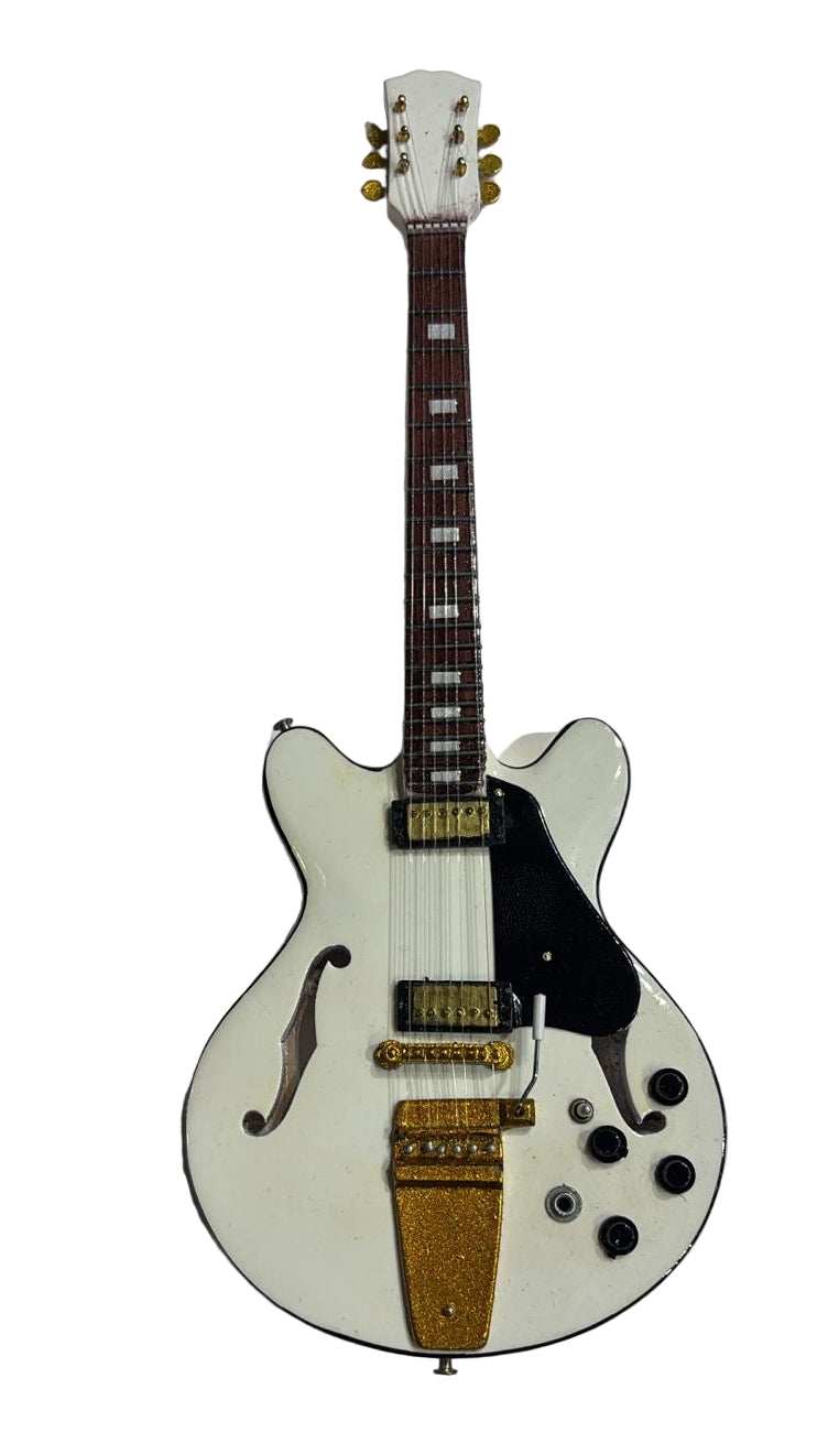 Rush 25cm Handmade wooden collectible replica miniature mini guitar with stand (No.74)