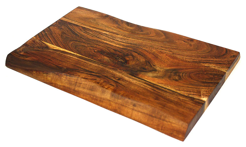 Mountain Woods Brown Hand Crafted Live Edge Acacia Cutting Chopping Board / Serving Antipasti Tray - 20" x 10" SALE