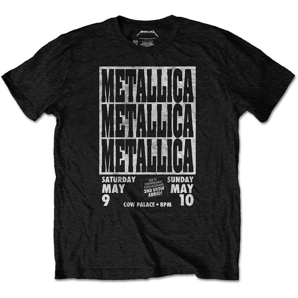 Official Licensed Metallica Cow Palace T Shirt