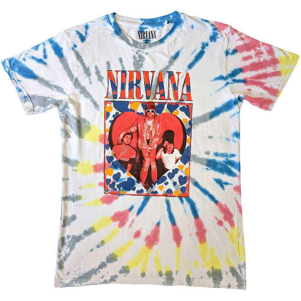 Official Licensed Nirvana Dip Dye Heart T Shirt