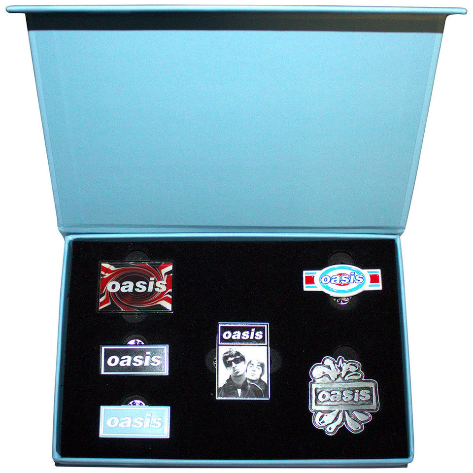 Official Licensed Oasis Pin Badge Boxed Set