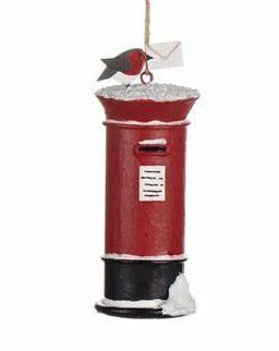 Shoeless joe Christmas Decoration - Robin and Post Box Hanger