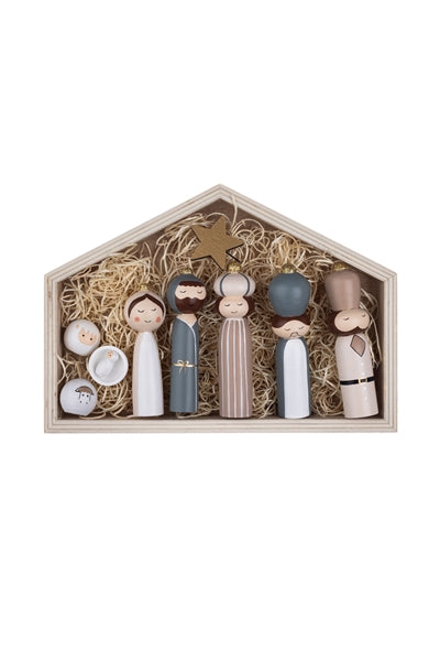 Shoeless Joe Handmade wooden Nativity Set