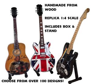 Avenged Sevenfold Handmade wooden collectible replica miniature mini guitar with stand