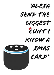 Alexa Send the biggest cunt I know a Christmas card  - Free Postage!