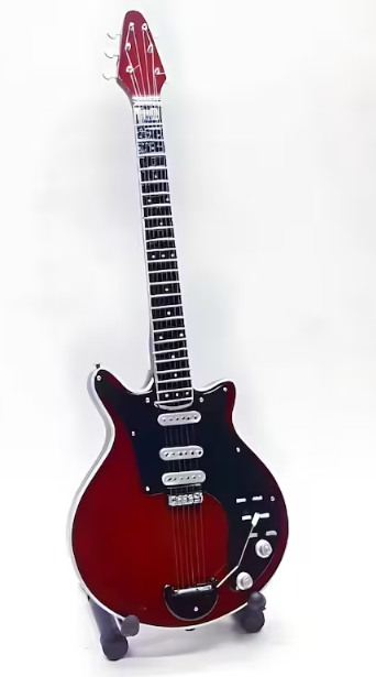 Queen Brian May Red Special 25cm Handmade wooden collectible replica miniature mini guitar with stand (No.69)