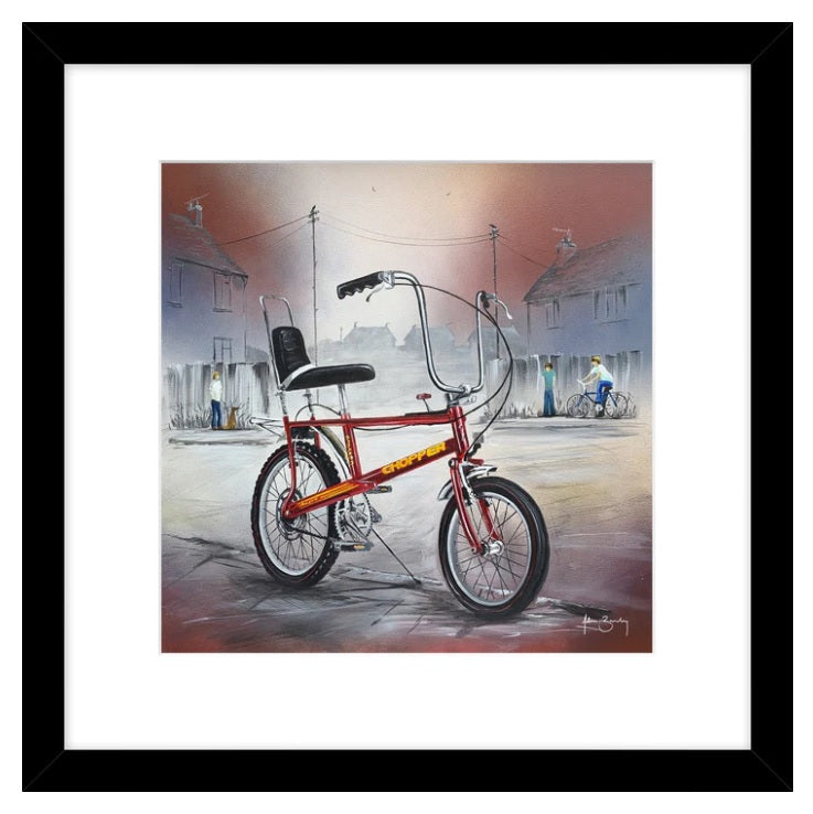 Red Chopper Bike Adam Barsby Art Picture