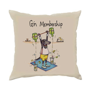 Gin membership funny dog cushion