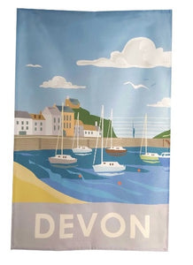 Devon Landscape Tea towel - choice of design