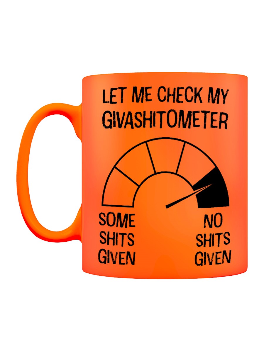 Funny Ceramic Mug - Give a Shit O Meter