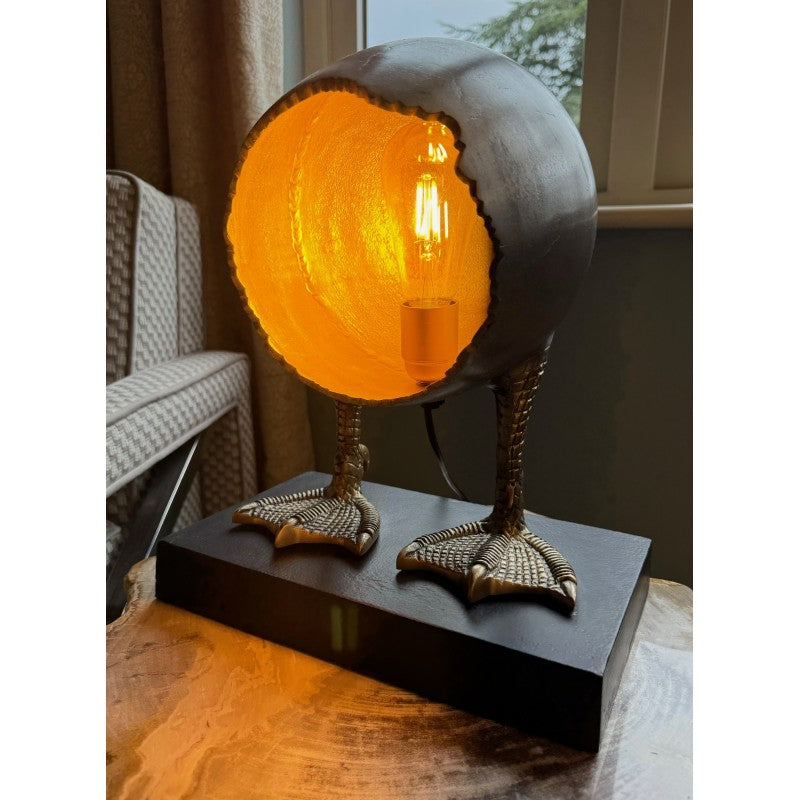 Silver Duck Egg table lamp