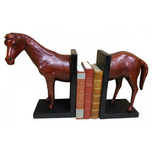 Handmade Leather Horse Bookends - SALE
