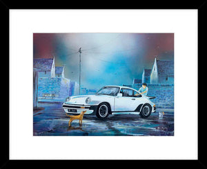 White Porsche 911 Exclusive Adam Barsby Art Picture