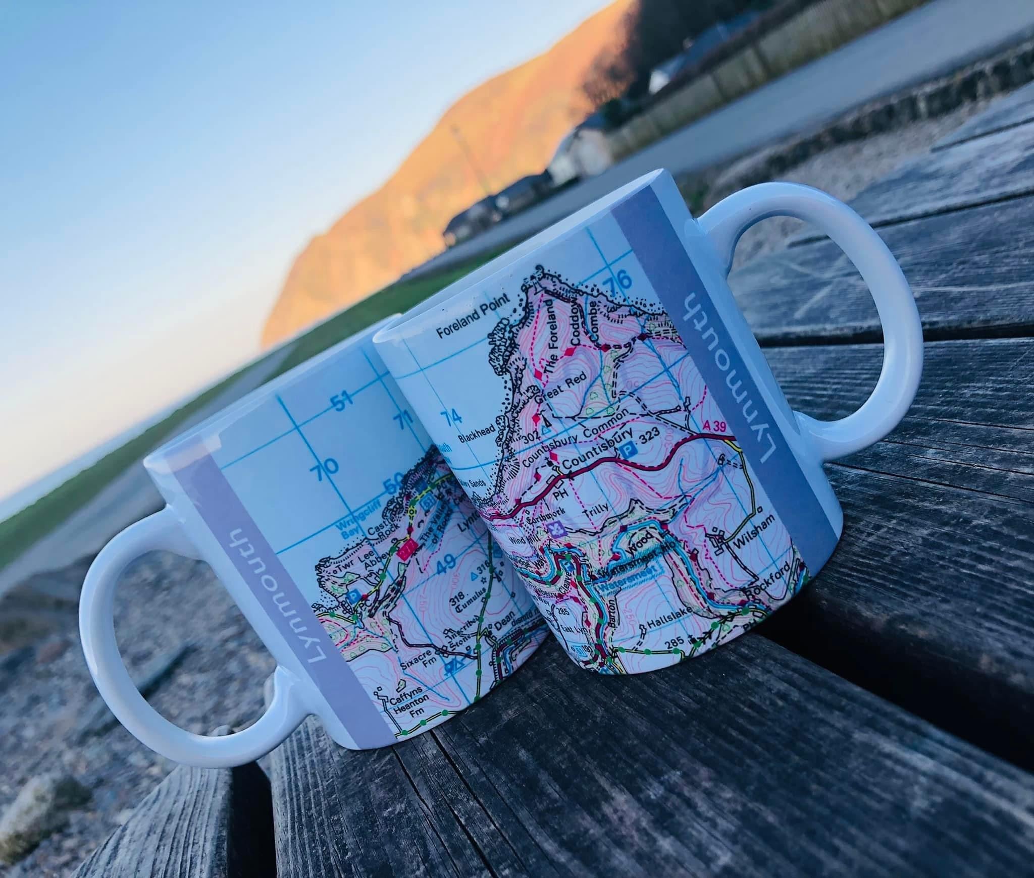 Ordnance Survey Map Lynmouth North Devon Exmoor Walkers South West Mug