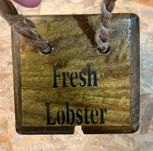 Fresh Crab and Lobster Lynmouth North Devon Wooden Roped box