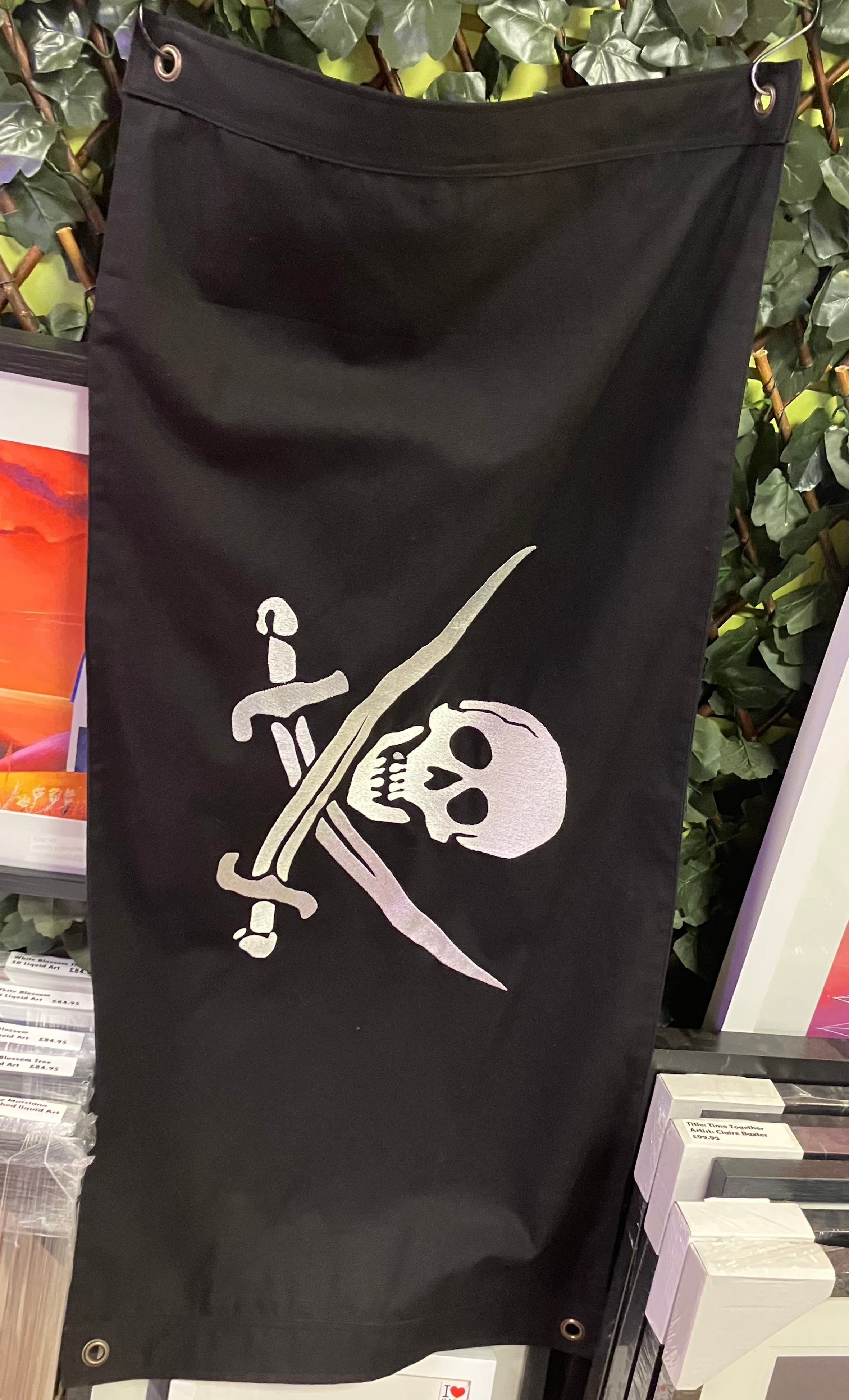 100% Cotton Canvas Jolly Roger Embroidered & Stitched Heavy Duty Flag