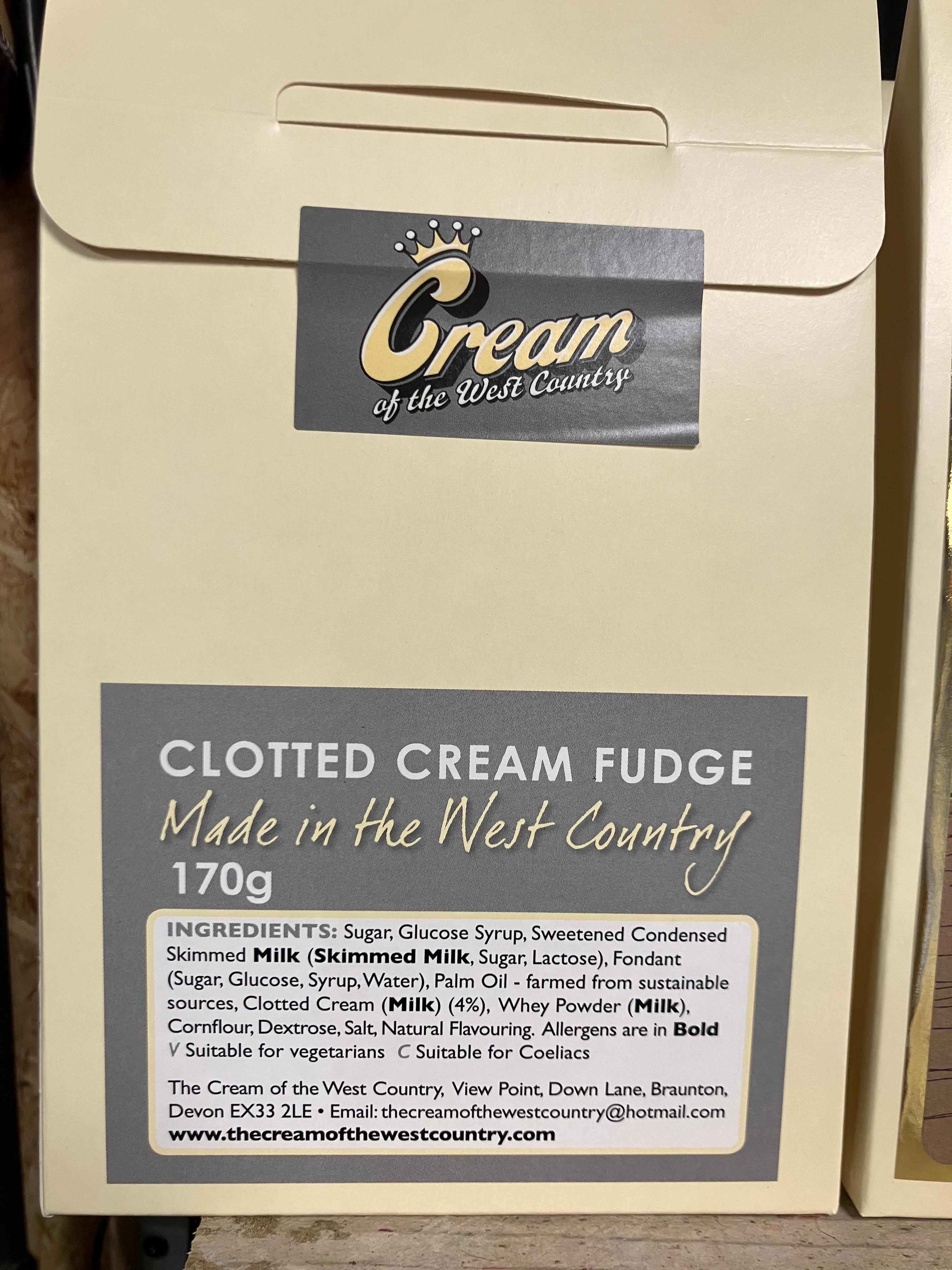 Devon West Country Clotted Cream Fudge 170g