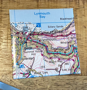 Ordnance Survey Map Lynmouth Devon Exmoor South West Magnet
