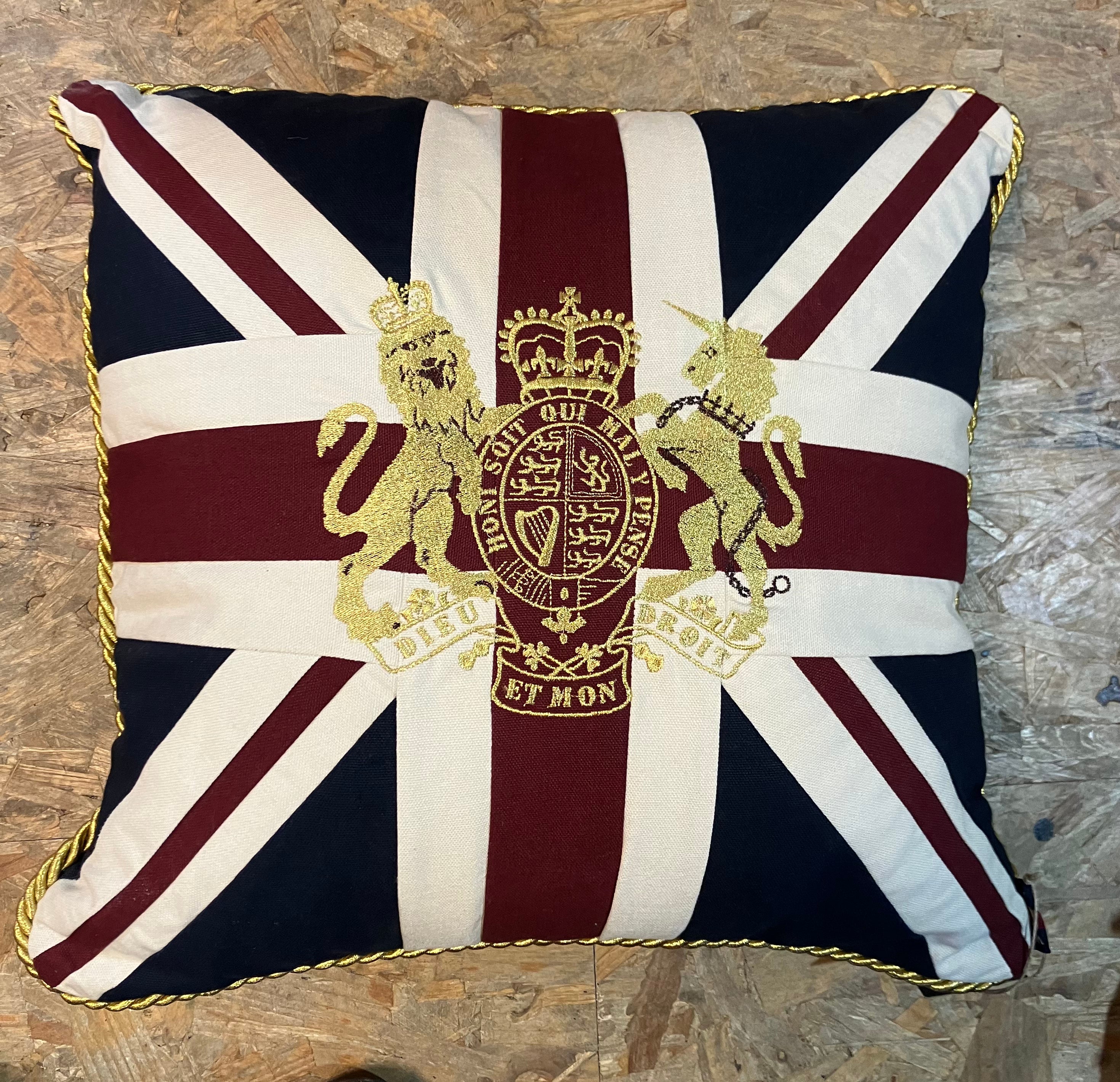 Stunning 100% Cotton  Union Jack Canvas Flag Square cushion