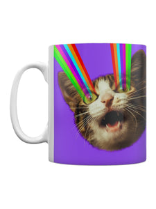 Funny Ceramic Mug - Laser eye cat