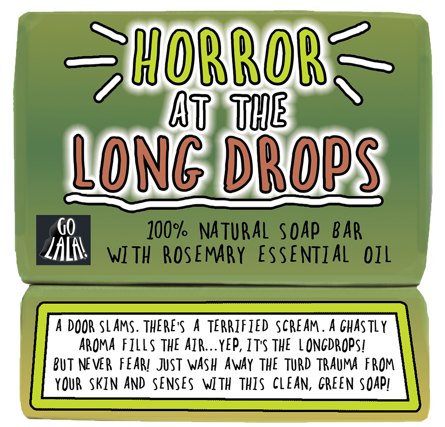 Funny Soap Bar - Horror at The Longdrop  - Perfect for Camping, Festivals, Travelling