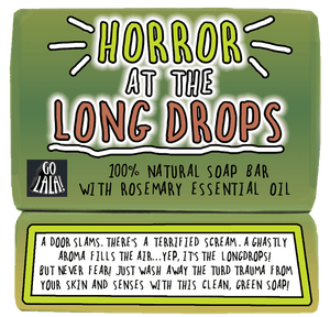 Funny Soap Bar - Horror at The Longdrop  - Perfect for Camping, Festivals, Travelling