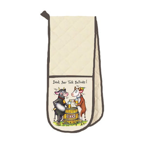 Drink Beer Talk Bullocks Funny Oven Gloves